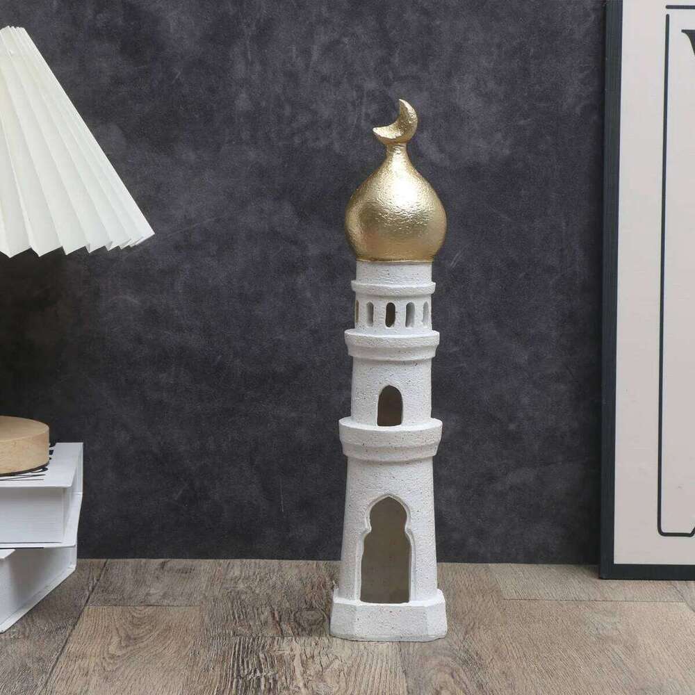 1 PC Candlestick Muslim Kaaba Dome Mosque Islamic Desktop Ornament Table Car Decor Crafts Gifts H260310