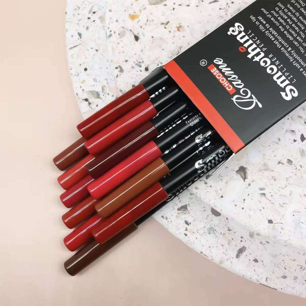 12 pcs Long-Lasting Lipstick Set with Professional Liner Pencil and Matte Lip Gloss for Women Valentine's Day Gifts Z260310