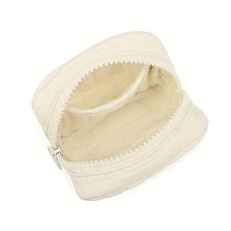 Korean Mini Cute Square Cosmetic Bag, Multifunctional Portable Coin Purse Card Lipstick Sanitary Napkin Storage Small Zipper Bag XJ260310