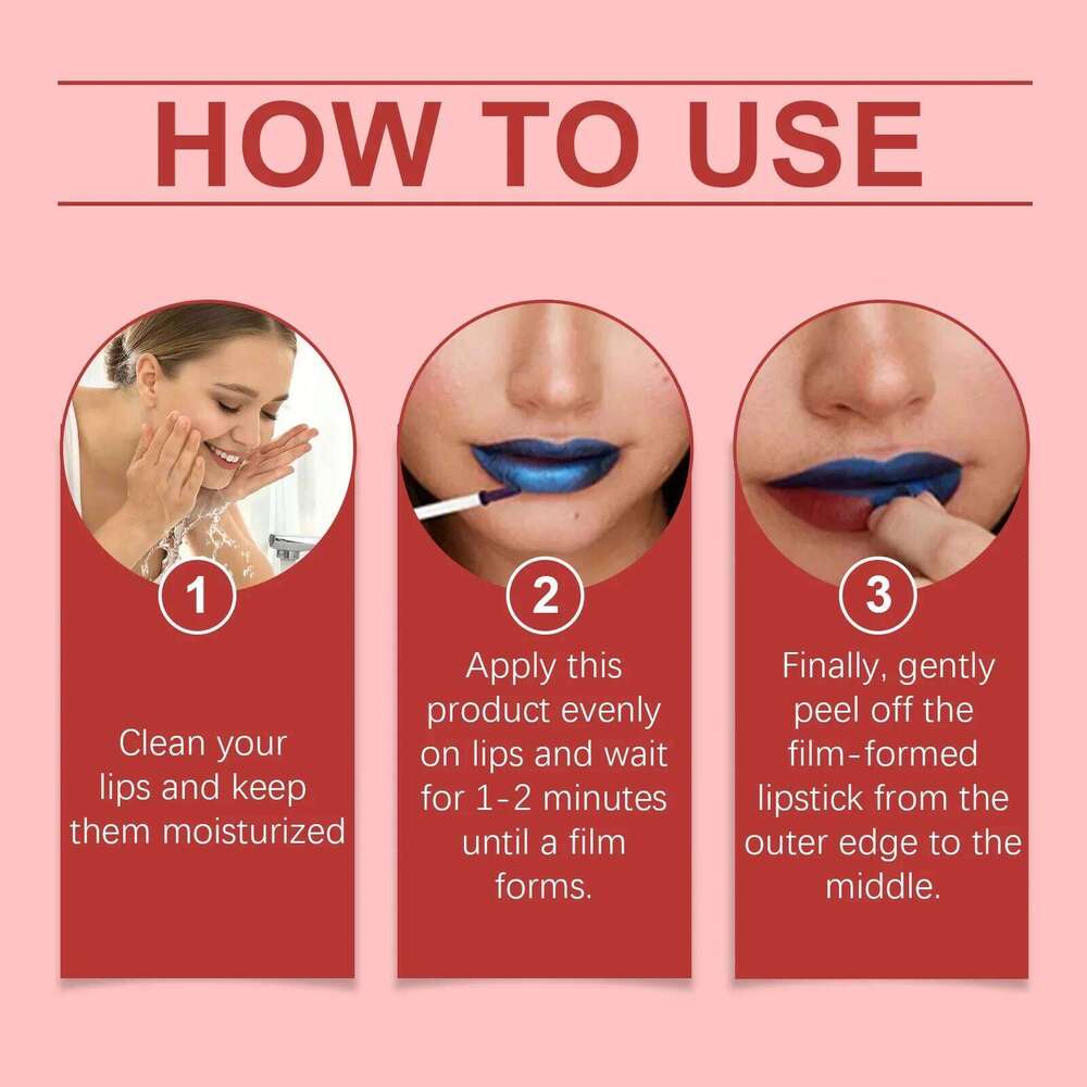 Peel Off Lipstick Long-lasting Moisturizing Non Stick Cup Portable Care Gloss Waterproof Red Pink Lip Makeup Cosmetics Z260310