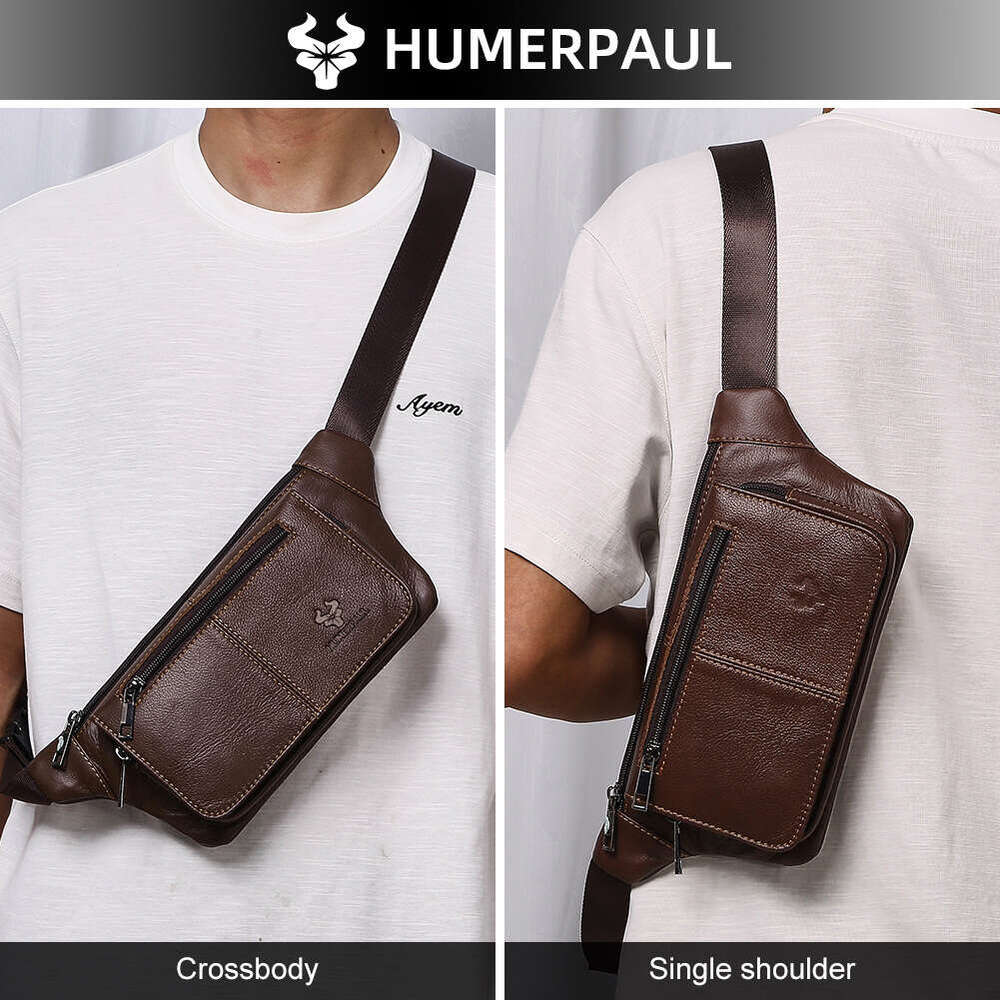 Luxury Shoulder Bags Totes Hobo Hummer Paul Genuine Leather Waist Top Layer Cowhide Multifunctional Crossbody Outdoor Sports Chest Ultra Thin Single B