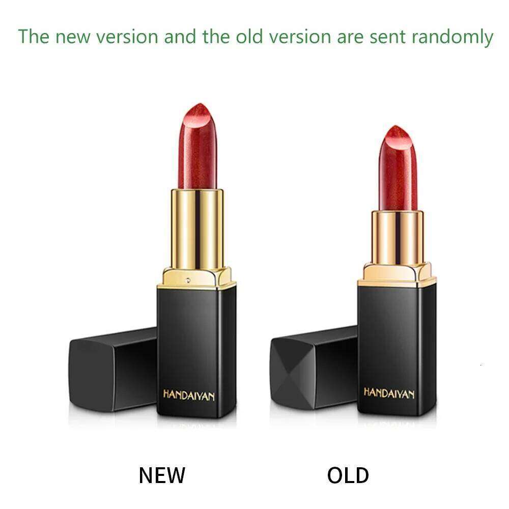 Handaiyan Waterproof Nude Glitter Lipstick Makeup Long Lasting Velvet Red Mermaid Sexy Shimmer Matte Lip Stick Cosmetic Beauty Z260310
