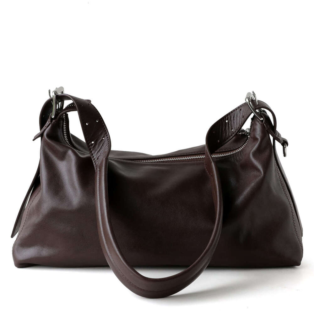 Luxury Shoulder Bags Totes Hobo Light Niche Minimalist Vegetable Tanned Underarm Lazy Genuine Leather Baguette Commuter Crossbody Bag SENYY