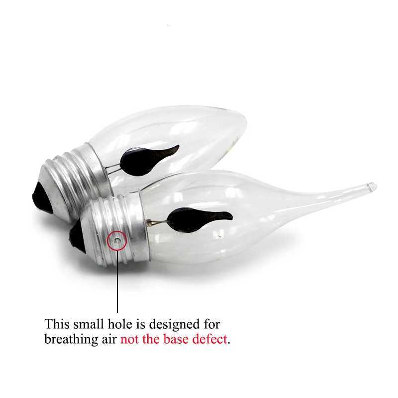 Edison LED Flicker Flame Candle Lamps Bulb E27 E14 AC 220V 230V 3W Vintage Fire LED Tail Tip Lights Bulb Decoration Lighting H260310