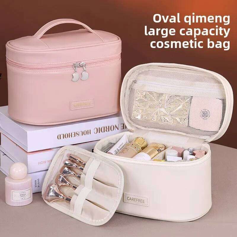 Bag for Women Large Capacity Travel Cosmetic Organizer with Brush Holder Waterproof Toiletry Pouch Portable Makeup Case XJ260310