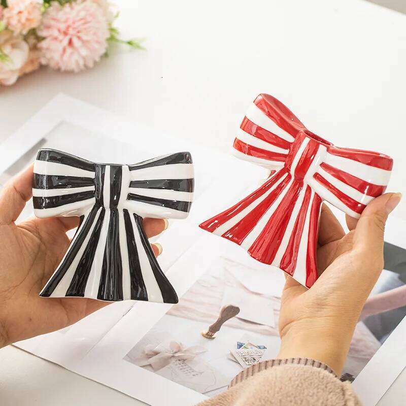 Nordic bow French romantic holder decoration,holiday decoration candle holder,wedding centerpieces for tables,home decor H260310