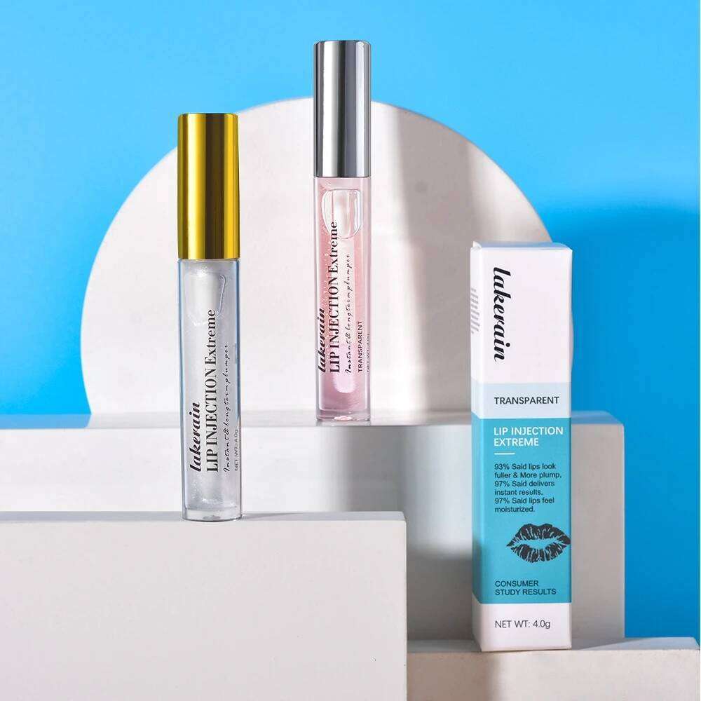 Lakerain 4ml Care Serum Plumper Increase Elasticity Reduce Fine Lines Moisturizing Clear Lip Gloss Oil Z260310