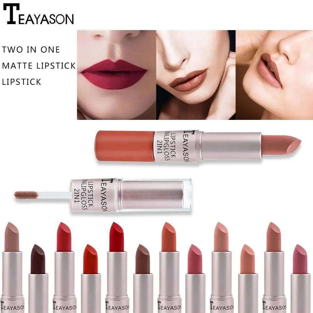 Matte Liquid Lipstick Waterproof Non Transfer Long Wear Pink Lip Gloss Tint Moisturizing Makeup for Women Ladies Z260310