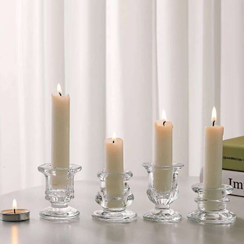 Glass Holder Novelty Nordic Decor Candlestick Romantic Candle Stand Desk Accessories Wedding Centerpieces Ornaments Gifts H260310