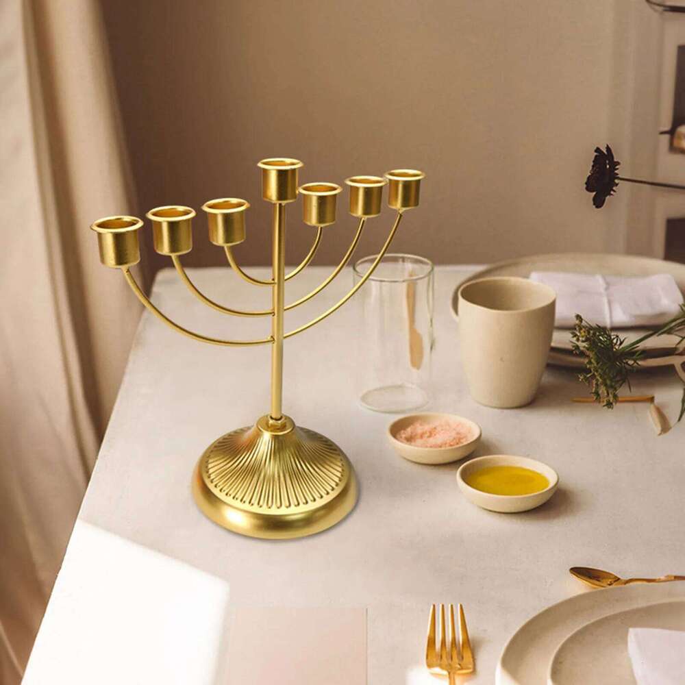 Candlestick Jewish Traditional Candle Holder Candelabra Menorah for Living Room Home Decoration H260310