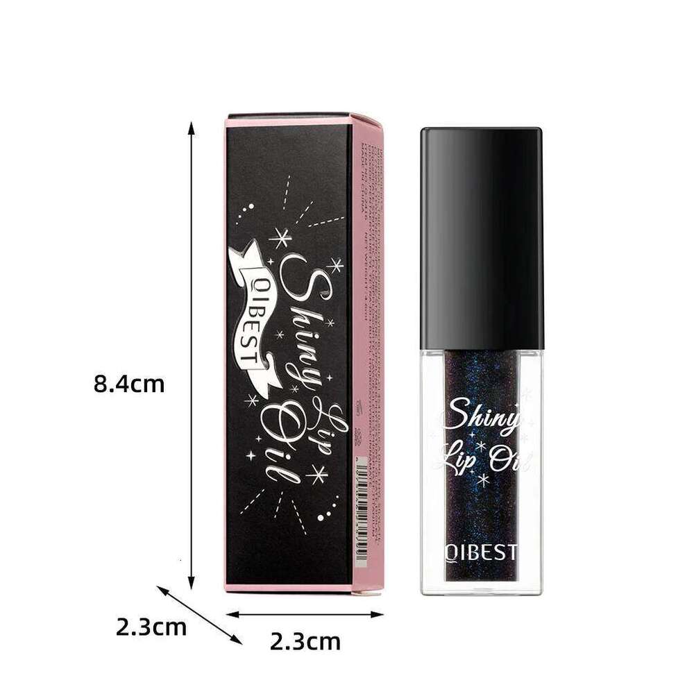 QIBEST Black Mirror Gloss Color Changing Lipstick Moisturizing Shiny Lip Balm Oil Plumping Lasting Diamond Lipgloss Cosmetic Z260310