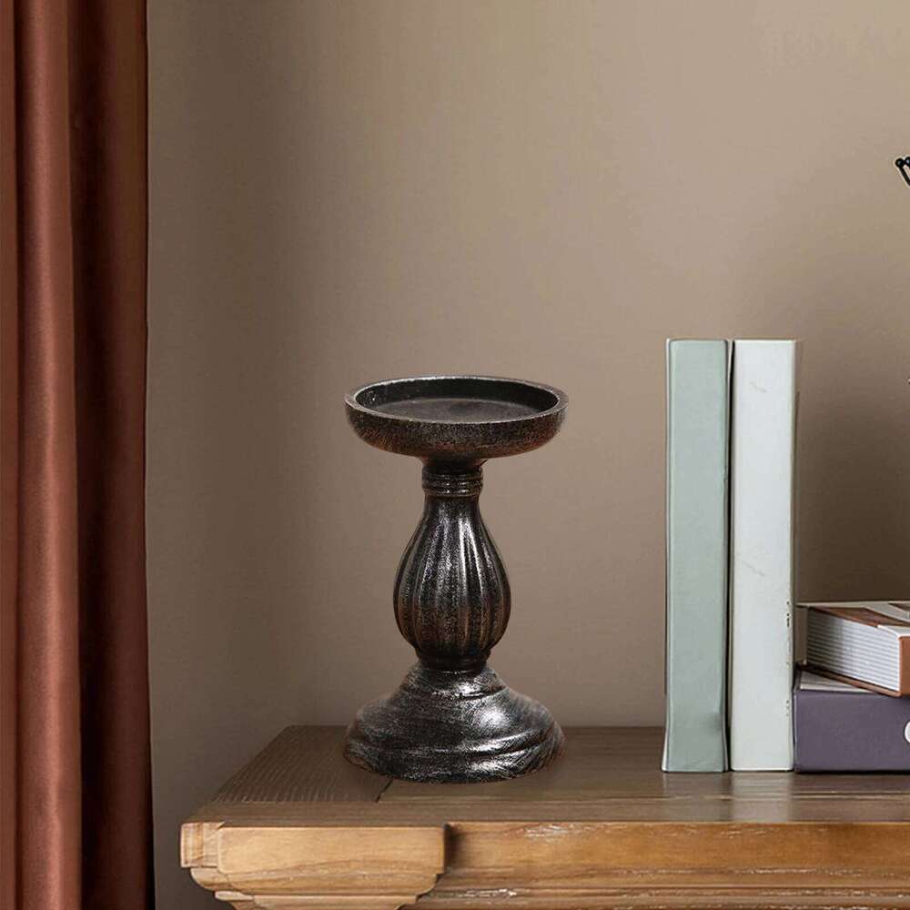 Unfinished Holder Candlestick for Home Decor Wedding Room Decoration Pillar Candle Holders Retro Candlesticks Ornament H260310