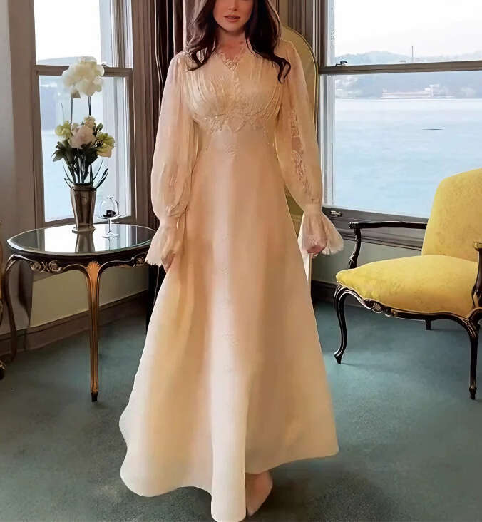 2026 Spring and Summer European and American Style Lace Dark Pattern Splicing Jacquard Waist Skirt with Wide Bottom