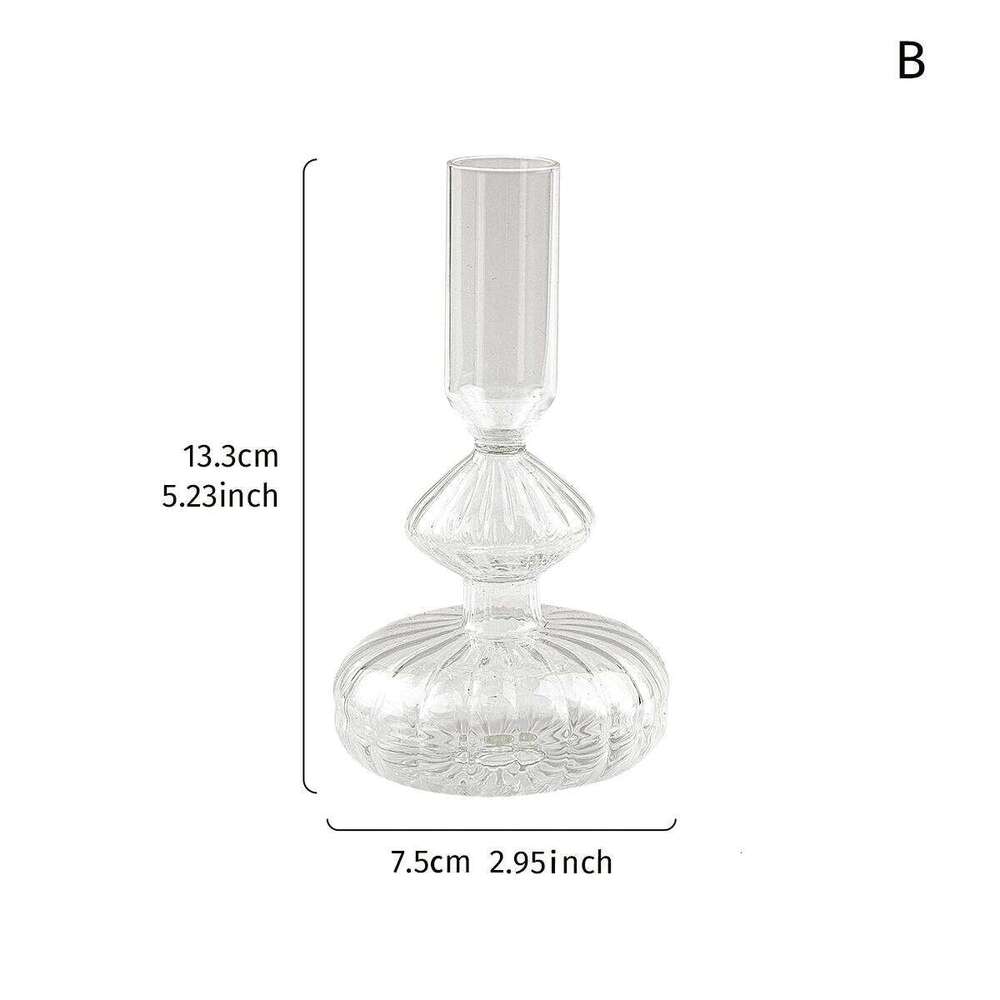 1PC, European-style crystal candlestick, home decoration, suitable for table decoration in homes, hotels, weddings, etc H260310