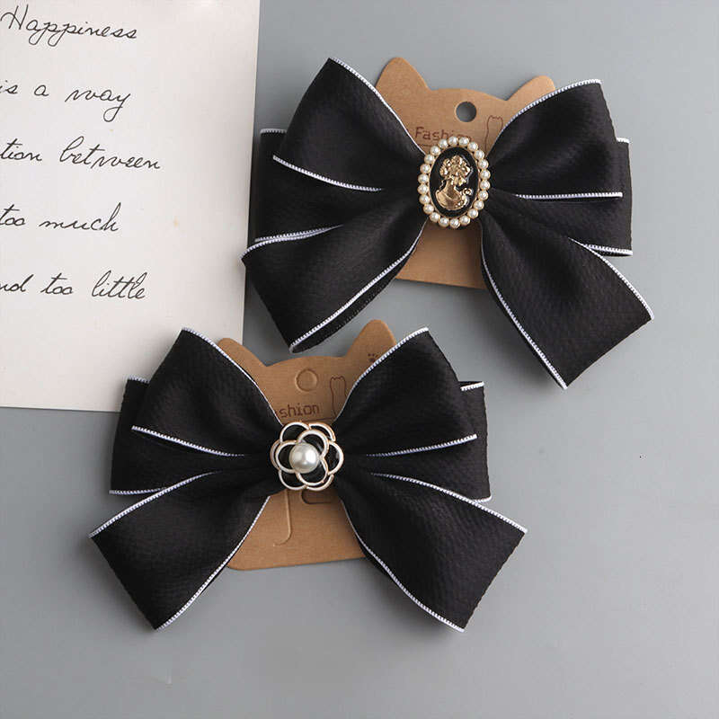 HairJewelry Hair Clips & Barrettes bow hair clips black white pearl metal flower decoration sweet elegant fashionable designer