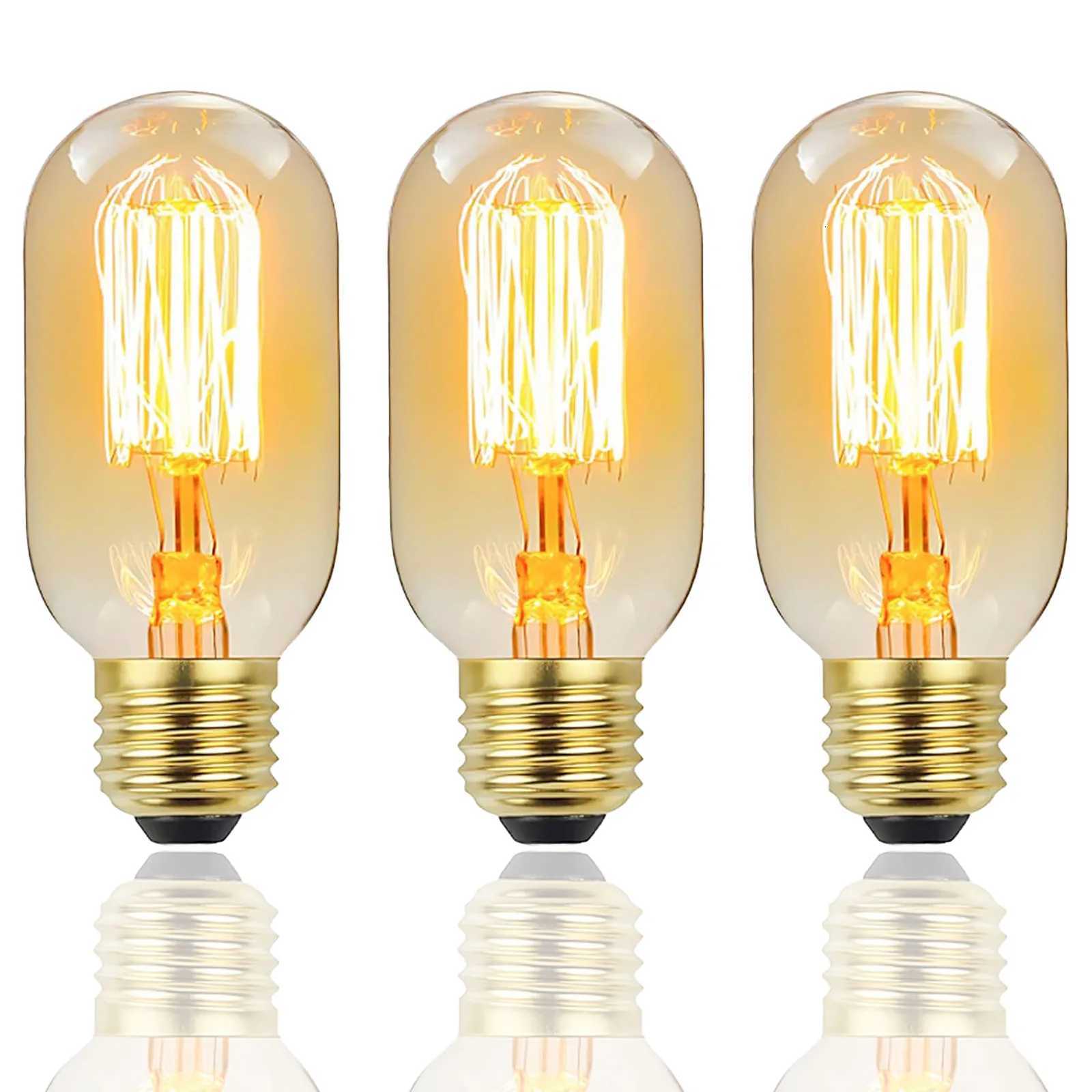 Edison Bulb E27 Warm light 40W 220V Home For Decor Lighting Retro Light Bulb Tungsten Silk Light Bar Window Decoration H260310
