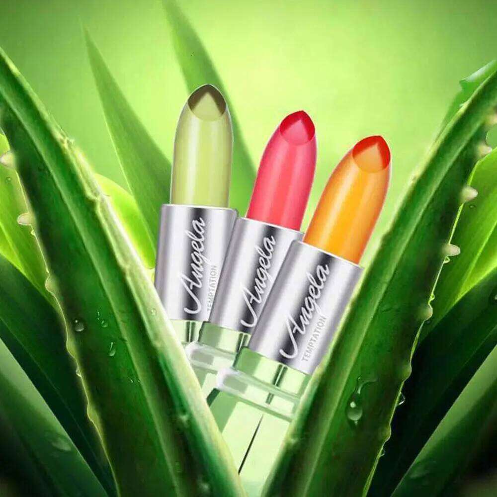 Moisturizing Aloe Vera Jelly Changing Lipstick Lasting Nutritious Balm Gentle Magic Temperature Color Change Lip Gloss Z260310