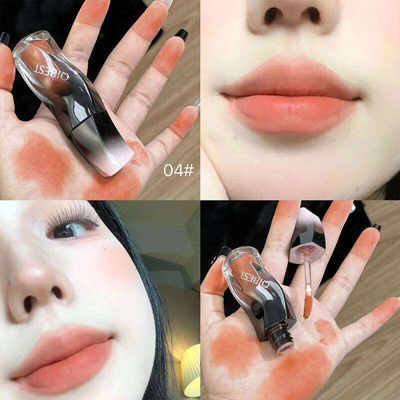 QIBEST 1PC Sexy Red Women's Long Lasting Waterproof Liquid Lipstick Matte Mud Non-Stick Cup Lip Gloss Tint Makeup Z260310