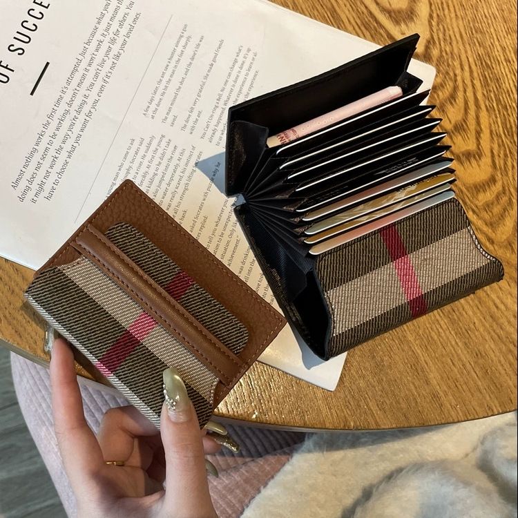 Free Shipping 2026 New Multi functional Leisure Fashion Designer Handbag Trendy Classic Grid Card Bag for Women