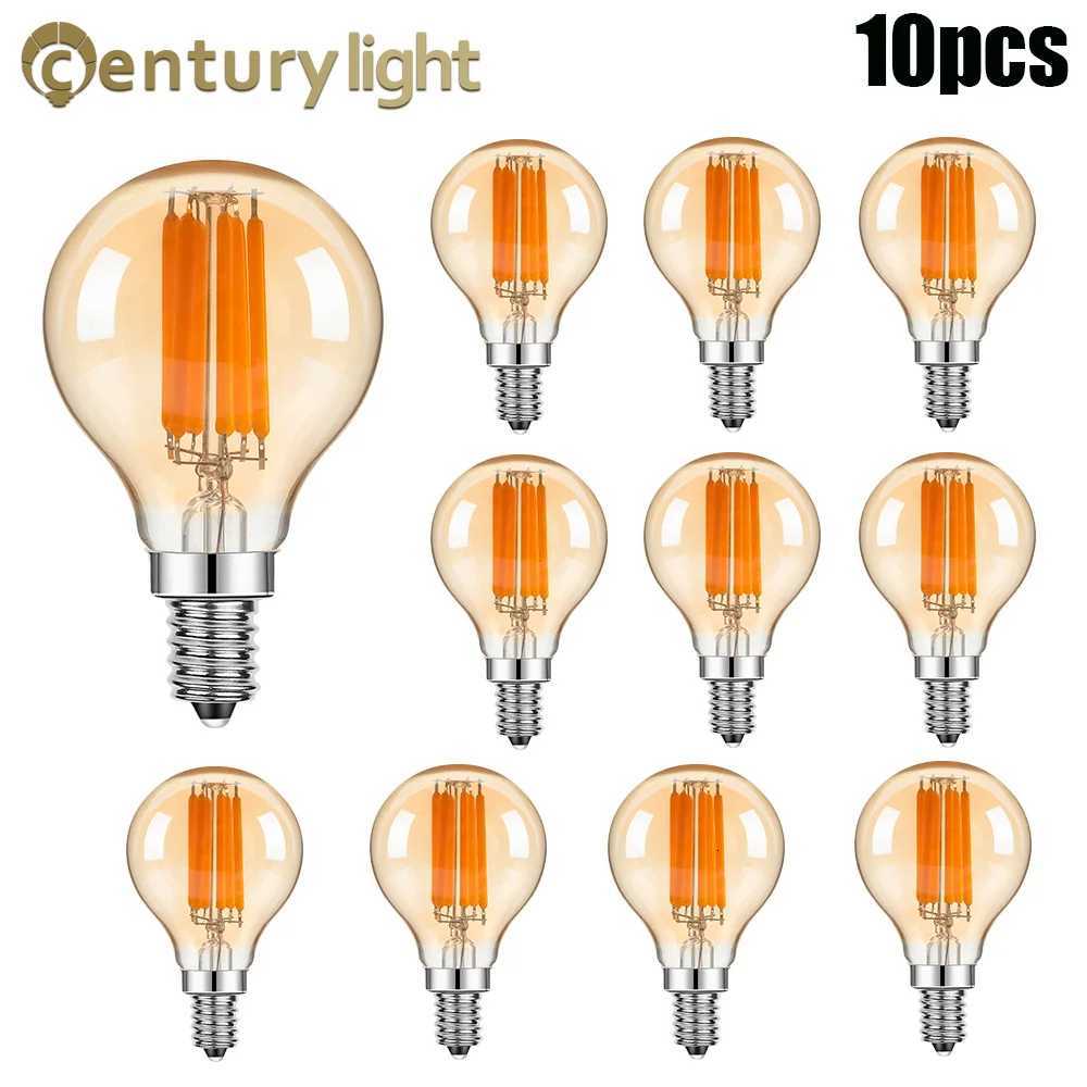 Retro 6W Led Filament Bulb E14 Base Globe Mini Light Bulbs Amber Glass Warm White 2700K Replacement Bulb for Pendant Chardeliers H260310