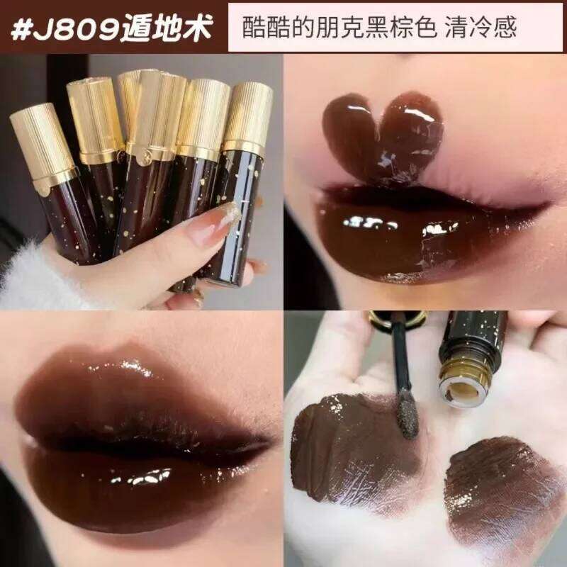 Glaze Mirror Black Punk Lip Gloss Moisturizing Glitter Makeup Girlcult Liquid Lipstick High Quality Beauty Cosmetic Z260310