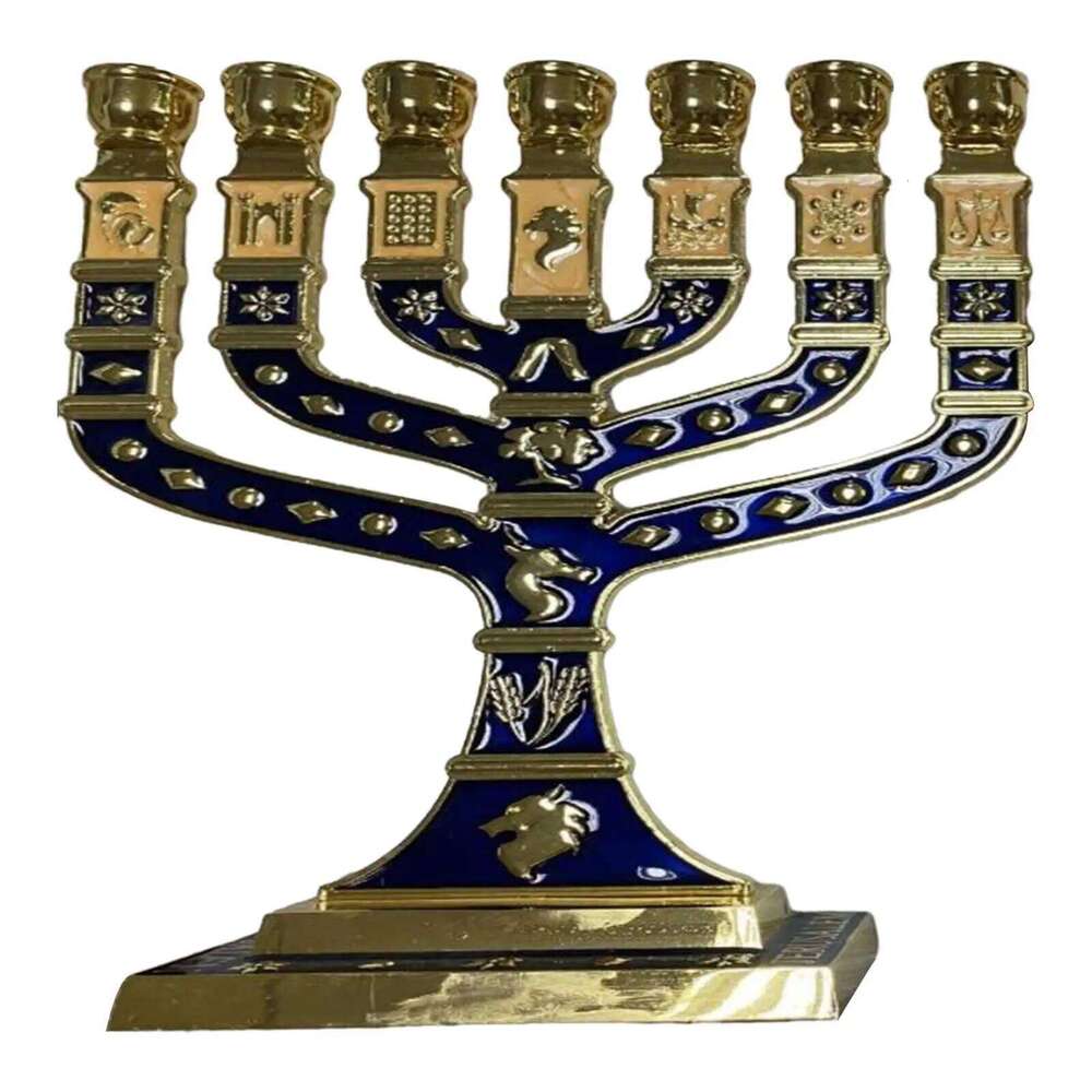 Menorah Candelabrum Decorative Table Centerpiece 7 Branch Metal Candlestick for Anniversary Dining Room Parties Home Wedding H260310