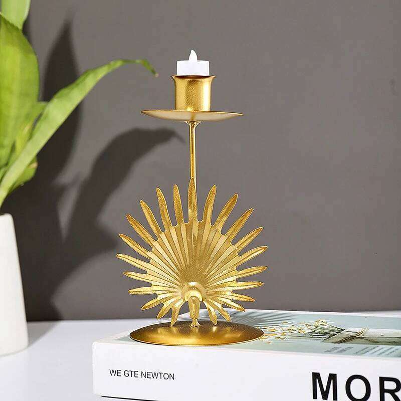 Modern Metal Candle Holder Home Decorations Candlestick Stand For Candles Container Christmas Wedding New year Room Table Decor H260310