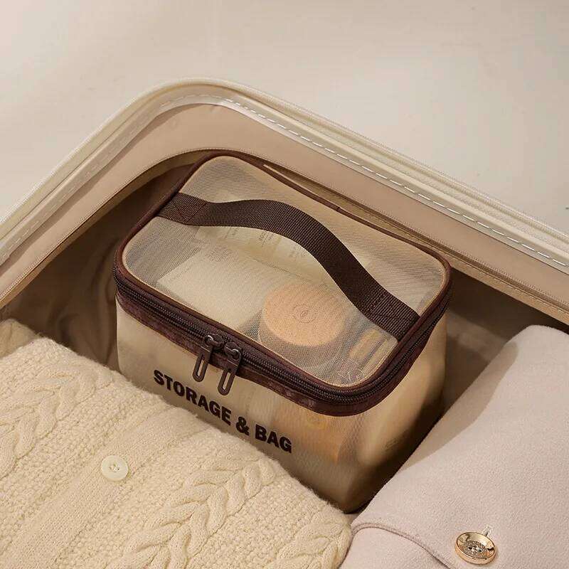 Cube Mesh Cosmetic Washing Women's Portable Travel New Large Capacity Cosmetics Storage Bag XJ260310