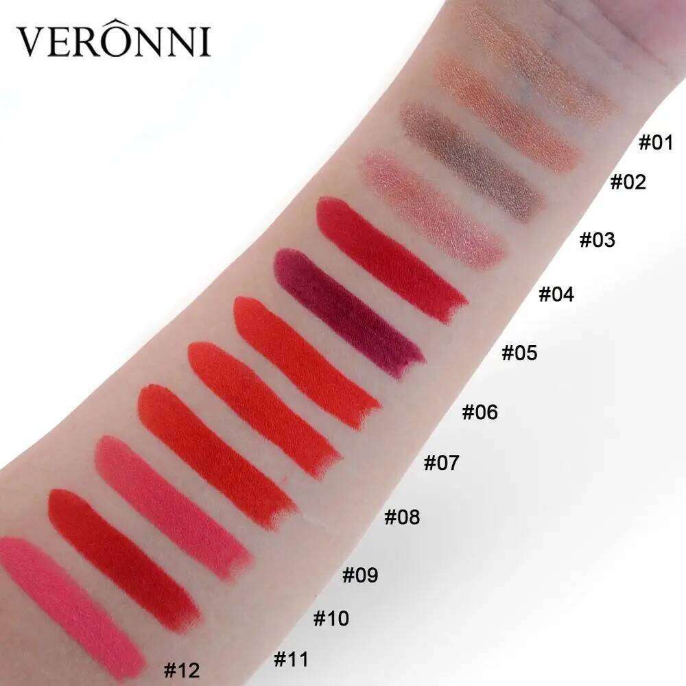 17 Colors Lipstick Waterproof Long Lasting Matte Shimmer Mental Cosmetic Glitter Gloss Beauty Korean Lip Make Up Z260310