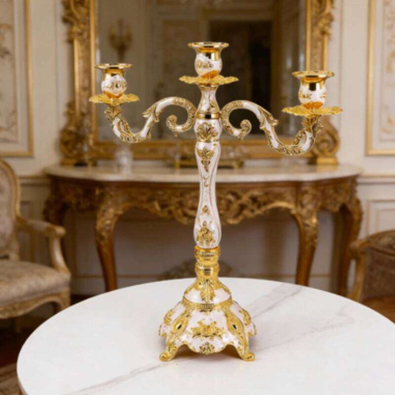 3/5-Arm European Metal Candle Holder Elegant Dining Table Entryway Decor for Romantic Ambience H260310