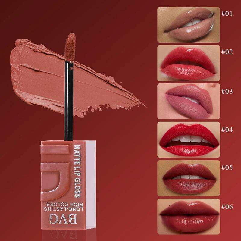 Multi-color matte lasting lip gloss non-greasy non-fading high-end warm colors rich makeup liquid lipstick Makeup New Z260310