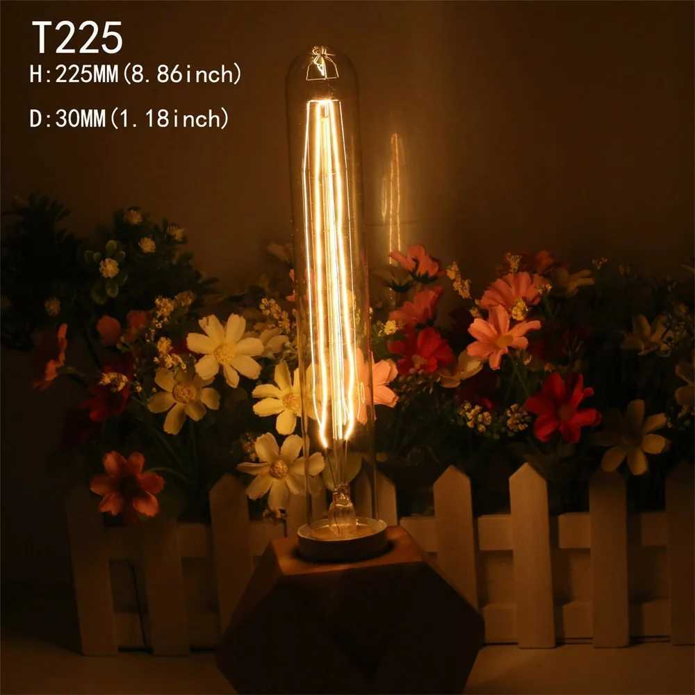 E27 Dimmable Vintage Edison Bulb Retro Lamp 40W T185 T225 T300 T45 Ampoule Incandescent Lights Filament 2700K 220V Warm White H260310