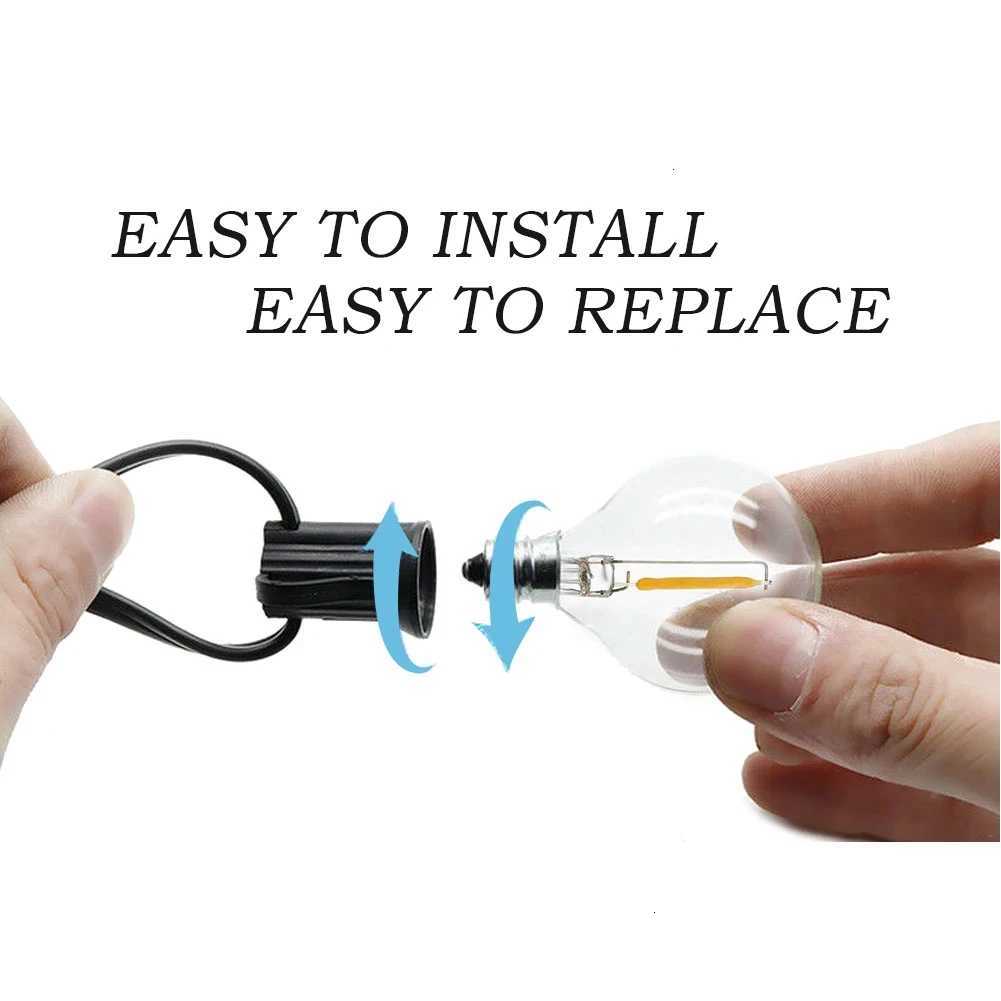 10pcs G40 LED Bulb E12 5V 110V 220V 1W PC Warm White Globe Bulbs Waterproof for String Light Outdoor Patio Home Garden Decor H260310