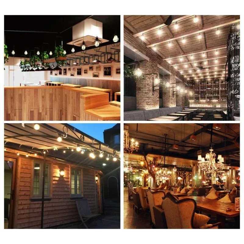 Mirror Silver Retro Edison LED Light Bulb E14 E27 4W G45 A60 ST64 G80 G95 Vintage Filament Lampada LED Lamp Warm White Lighting H260310