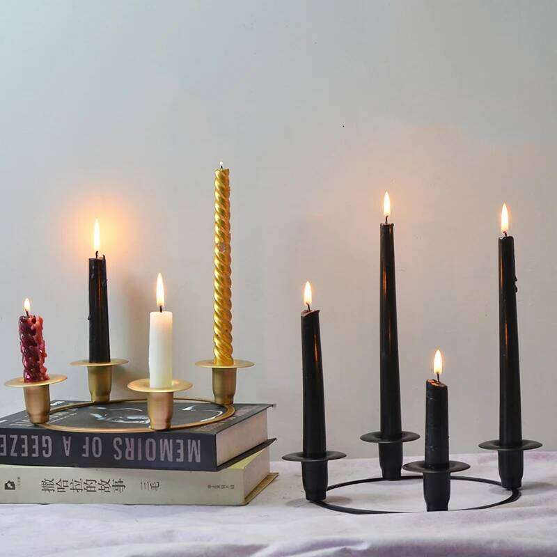 PEANDIM European 4 Arms Metal Holder Christmas Table Decoration Candle Stand Home Romantic Dinner Candlelight Candlestick H260310