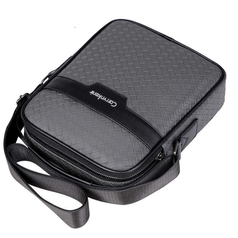 Cross Border Shoulder Bag With Woven Pattern Business Briefcase Crossbody Bag Trendy Men S Travel Backpack High Quality Luxury Bag