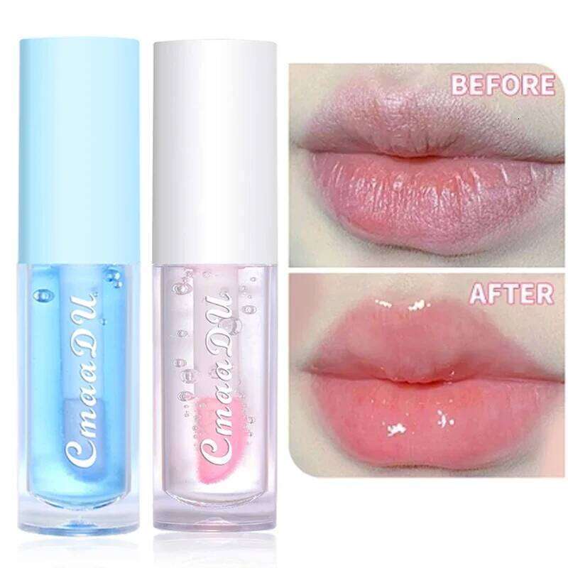 Color Changing Jelly Oil Strawberry Cherry Fruity Gloss Natural Lasting Moisturizing Reduce Lip Lines Plumping Lips Care Z260310
