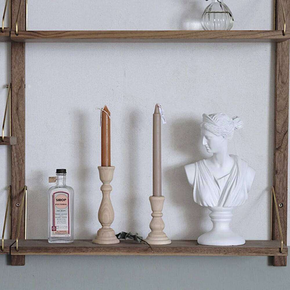 Wooden Candlesticks Unfinished DIY Classic Craft Candle Holders for Paint or Living Room Home Wedding Holiday Decorations H260310