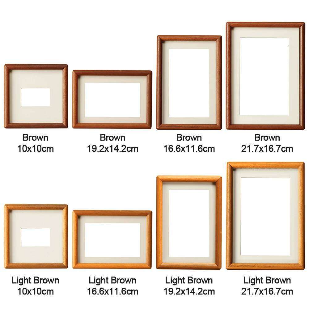 Fashion 6/7/8 Inch Black Walnut Real Wooden Simple Picture Handmade Display Photo Frame H260310 - view 7