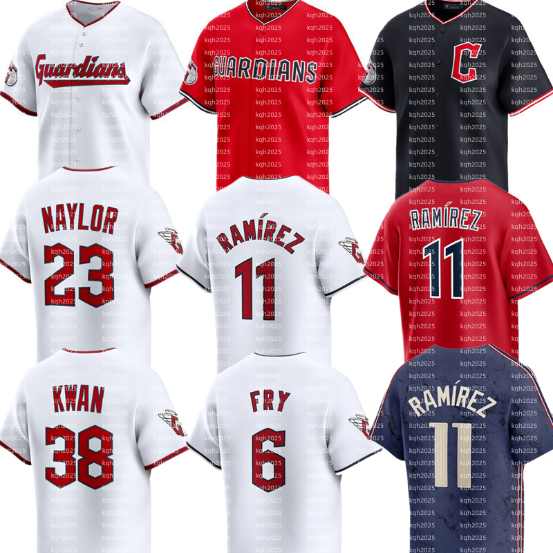 custom Guardians Baseball Jersey Bo Naylor Kyle Manzardo Brayan Rocchio Jose Ramirez Steven Kwan George Valera Chase DeLauter David Fry Tanner Bibee Gavin Williams
