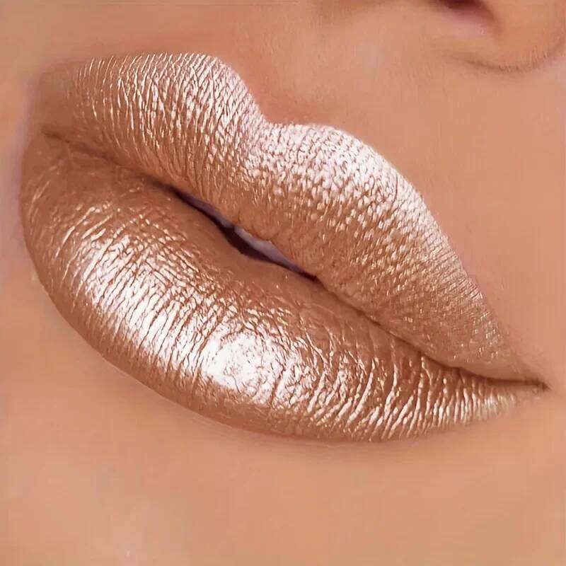 Glitter Pearl Lip Gloss Lipstick, Hydrating, High Pigment, Smudge-proof, Waterproof and Sweat-resistant, Perfect Christmas Gift Z260310