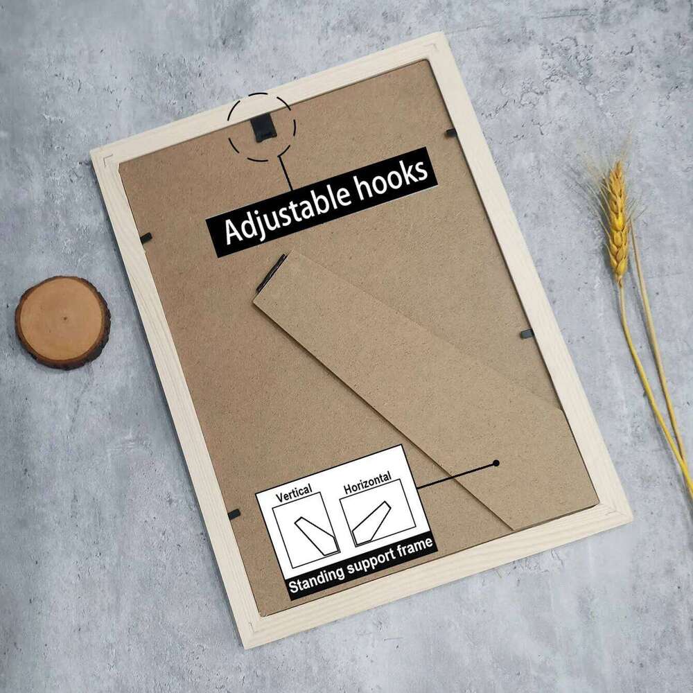 3Pcs Natural Pine Wood Photo Frames For Picture Wall or Tabletops Decor 10X15 15X20 25X25cm A4 Pictures Frame Commemorative Gift H260310 - view 6