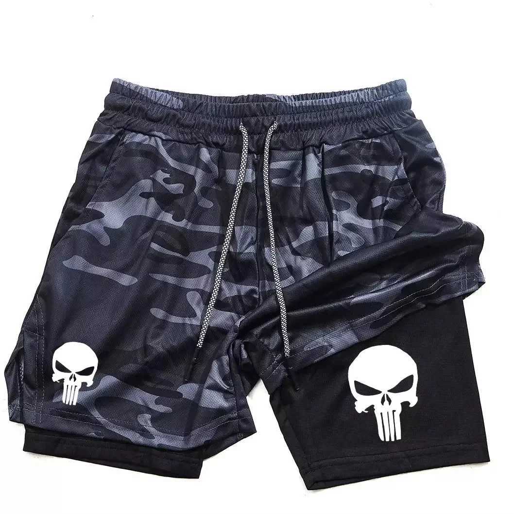 2-in-1 mens performance shorts sports quick drying shorts with phone pocket summer gym fitness running shorts N260310