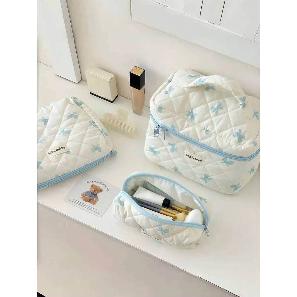 1PC Autumn and Winter New large-capacity bow makeup bag XJ260310