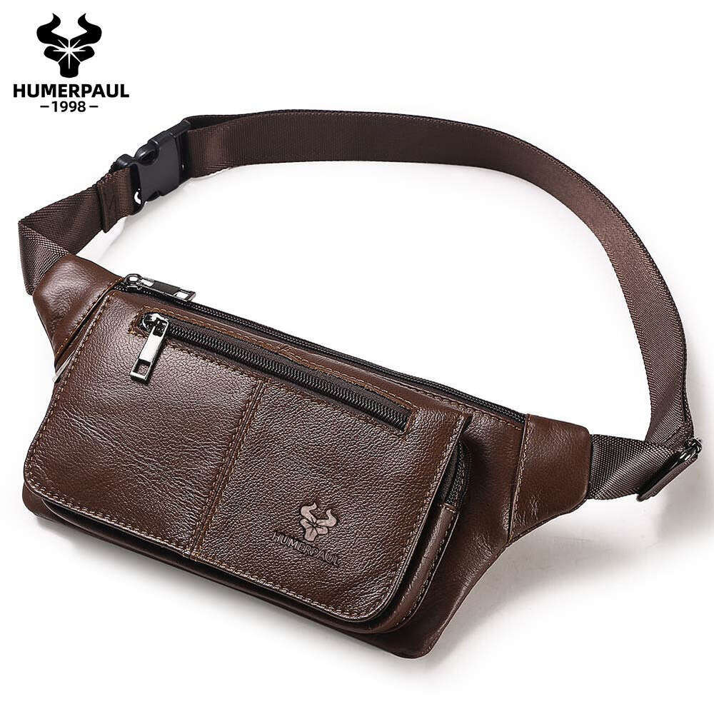 Luxury Shoulder Bags Totes Hobo Hummer Paul Genuine Leather Waist Top Layer Cowhide Multifunctional Crossbody Outdoor Sports Chest Ultra Thin Single B