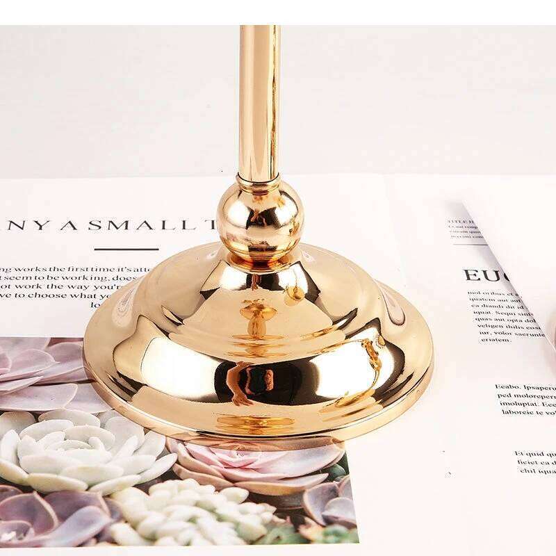 Retro Glass Candle Holders Metal Stand Romantic Candlestick Home Desktop Candelabros Storage Containers Decoration H260310