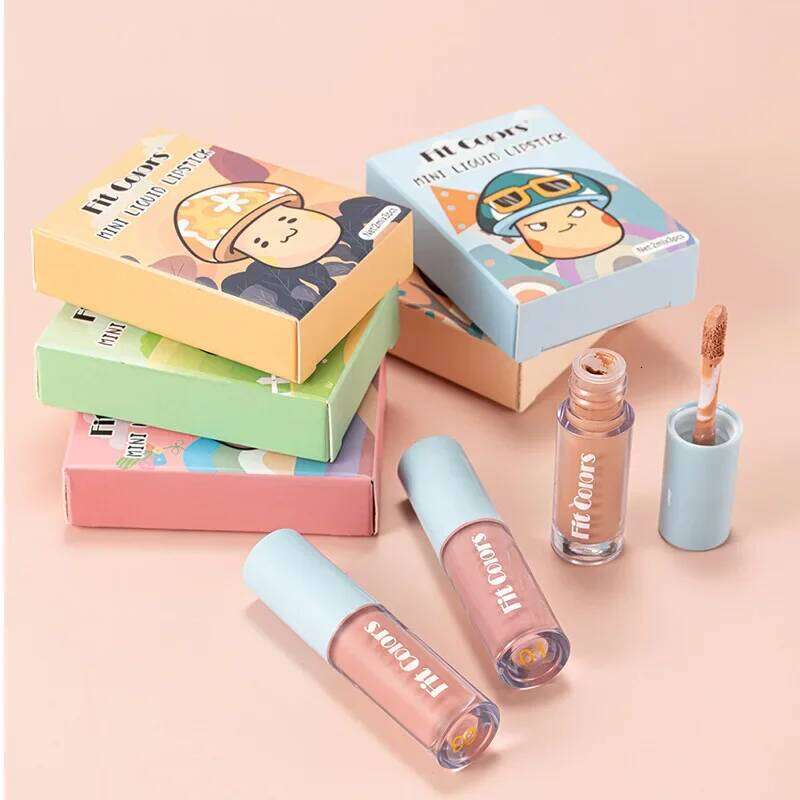 Cute Lipstick 3pcs/set Velvet Matte Waterproof Red Nude Black Stick Tint Makeup Mini Gloss Kit Plumping Lip Oil Set Z260310