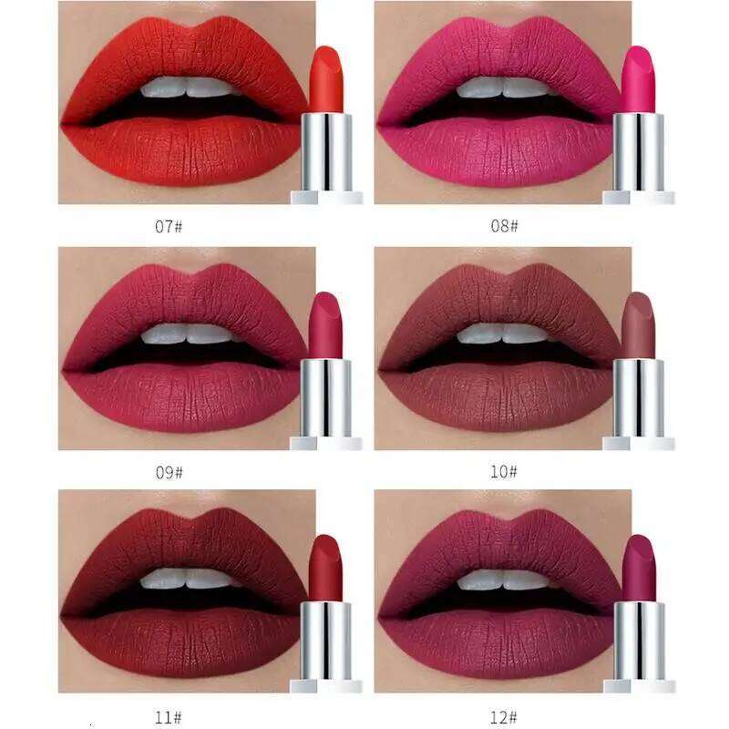 Pudaier Waterproof Matt Lipstick Pumpkin Color Eat Earth Rich Vitamin E Moisturizing labiales matte maquiagem Z260310