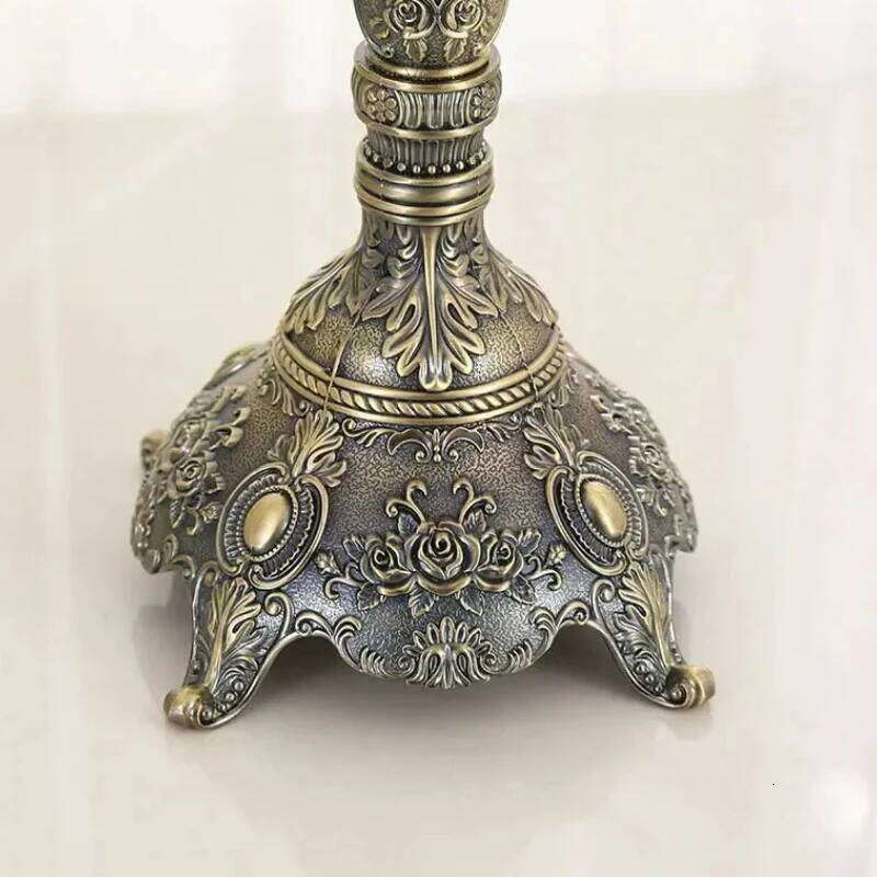 Metal Candle Holder - Candlestick Stand for Restaurant, Wedding Decoration & Dinner Props with Stylish Accessories H260310