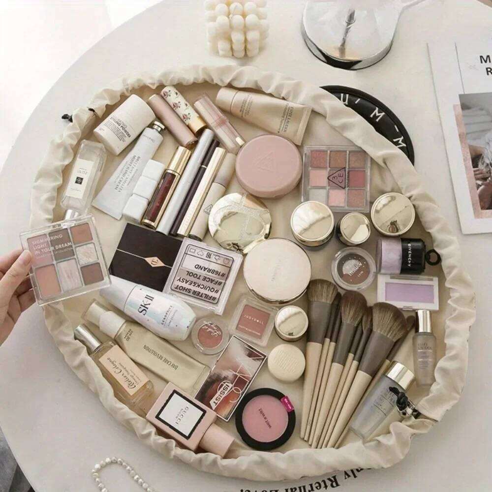 PU Lazy Makeup Large Capacity Portable Drawstring Bundle Travel Storage Waterproof Toilet Bag XJ260310